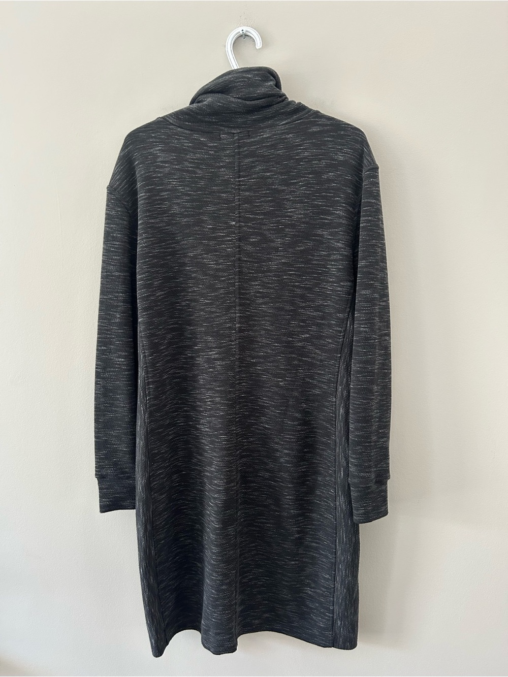 PrAna Athletic Cozy Black Heather Turtleneck “Sunrise Dress” Sweatshirt Dress - Picture 4 of 6